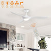 52 INCH Ceiling Fan with 3 Color Light 3 Blades LED Lighting Remote Control Fans