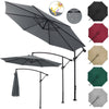 Sun Parasol Banana Parasol+Cross Base Set Hanging Umbrella Cantilever Shelter