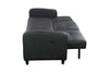 Sofa Bed Faux Leather with Cup holder and Armrests 3 Seater Black Brown Ash Grey