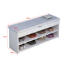 Wooden Shoe Rack Storage Bench Padded Seat w/ Cushion Organiser Hallyway Cabinet