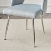 Modern Set of 2 Dining Chair Velvet Upholstered Accent Chair with Metal Legs NS