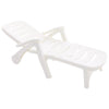 Outdoor Folding Sun Lounger Plastic Chair Recliner Garden Bed Seat Reclining NEW