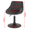 1/2x Breakfast Bar Stool Swivel Gas Lift Adjustable Height Velvet Padded Chair