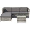 Rattan Garden Patio Corner Sofa Lounge Set Outdoor Garden Furniture Set Grey