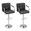 2 X Swivel Gas Lift Bar Stools Kitchen,Breakfast Pub Black, Grey With Backrest