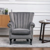 Upholstered Wingback Linen Velvet Armchair Chair Occasional Tub Lounge Sofa Seat