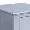 Grey Bedside Tables Set of 2PCs Slim Nightstands End Tables with Shelf & Drawer