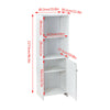 Storage Cabinet Display Unit with Door Shelf White Home Living Room Hallway BN