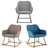 NEW Rocking Chair Upholstered Armchair Leisure Recliner Padded Seat Rocker Chair