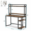 Computer PC Desk with Hutch and Shelves Study Table Workstation for Home Office