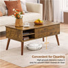 Lift Top Coffee Table with Large Storage Space & Removable Shelf Rustic Brown