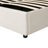 Merax Upholstered Bed Functional Bed from Storage Double Size Beige Velvet