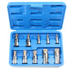 10PCS Multi Triple Square Spline Bit Socket Set Mechanics Tool 1/4" 3/8" 1/2" UK
