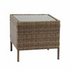Outdoor Rattan Garden Furniture 3PCS Bistro Set Patio Wicker Table & Chair Set.