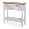 Grey & Ash Veneer Console Table | Slim Pine Wood Sideboard For Storage