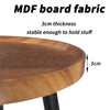 2PCS Walnut Wood Coffee Table Nesting Side Table with Metal Legs Room Apartment