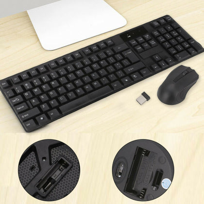 2.4GHz Gaming Gamer Keyboard And Optical Mouse Set Combo For PCLaptop waterproof