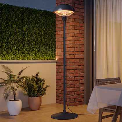 1500W Electric Outdoor Free Standing Halogen Warmer Garden Patio Heater Heating