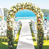 2.4M Metal Garden Arch Wedding Backdrop with Graceful Curve for Climbing Plants