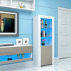 Cabinet Sideboard Unit Cupboard Display Matt body - High Gloss Doors LED Lights