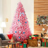 Decorative Pink Artificial Christmas Tree Xmas Full Tree Mall Seasonal Holiday