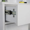 Dressing Table with Drawers, Mirror Stool Set Makeup Desk Vanity Table Bedroom