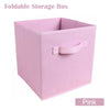 4x 8x Canvas Storage Boxes Foldable Basket Cube Magazine Bookcase Shelving Shelf