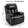 Recliner Armchair 8 Point Electric Heated Massage Sofa Arm Chair Lounge Home