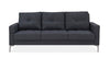 3 Seater Sofa Bed Charcoal Fabric Recliner Sofabed Metal Legs