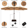 4.6M Patio Double-Sided Umbrella Parasol Outdoor Extra Large Crank Sunshade