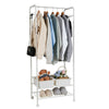 Versatile Heavy Duty Metal Clothing Rail Coat Rack on Wheel with Storage Shelves