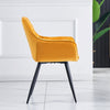 2/4X Dining Chairs Velvet Padded Seat Metal Legs Kitchen Chair Home Office Set
