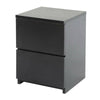 Black Modern Bedside Table Cabinet 2 Chest of Drawers Storage Nightstand Bedroom