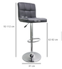 2PCS bar stool 360 degrees swivel comfortable with PU leather soft upholstery