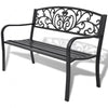 Antique-design Garden Metal Bench Seat Outdoor Decorative Cast Iron Park Chairs