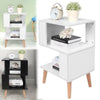 2 Tier Wooden Coffee Table Side End Nightstand Bedside Storage Shelf Living Room