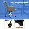 PU Leather Swivel Office Chair Ergonomic Computer Desk Chair Height Adjustable