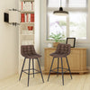 2x Bar Stools Dining Room Kitchen Breakfast High Chairs With Footrest Barstool