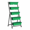 Large 5-Tier Vertical Garden Raised Bed Hunter Green Flower Planter Boxes Moving