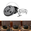 Pre-seasoned Cast Iron Dutch Oven Stockpot Camping Stew Pots w/ Lid Lifter Stand