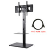 Large 32''-65" Swivel Floor TV Stand Base with Shelves Cable office Meeting Show