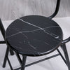 Marble Vein Table + 2 Chairs Set Bistro Set Metal Frame Coffee Breakfast Kitchen