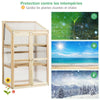 Mini Wooden Cold Frame Greenhouse Outdoor 3-Tier Raised Flower Planter Shelf