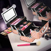 EXLarge Cosmetic Box & Nail Polish Vanity Beauty Makeup Jewelry Saloon Case Gold