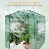 Zippered Roll-up Doors Walk-in Gardening Greenhouse w/ Observation Windows