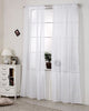 High Quality Voile Curtain 1/2 Panels Slot Top Solid Sheer White