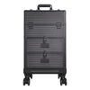 Large Makeup Trolley Case Mobile Beauty Vanity Hairdressing Case W/ Drawer Black