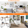 L-Shaped Corner Computer Desk Industrial PC Table Large Workstation Home Office