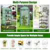 4 Tier Mini Greenhouse Outdoor Garden Plants Growhouse W/ Zippered Roll up Door
