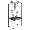 Rolling Metal Bird Play Stand Wooden Perches Ladders Parrot Playground Birds Fun